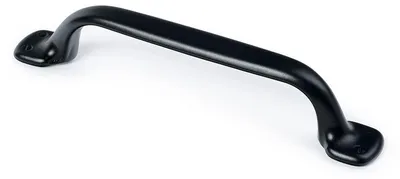 Image de Poignée De Meuble Type Anse, Modèle 580, En Zamak Avec Finition Noir Mat, 96 Mm, Blister 4 Unités