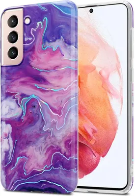 Produktbild von Cadorabo Schutzhülle für Samsung Galaxy S21 5G Hülle in Lila TPU Handyhülle Etui Case Cover