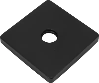 Image de Plaque de recouvrement carrée pour bras de douche Plaque décorative universelle en acier inoxydable pour bras de douche Noir
