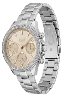 Productafbeelding van Hugo Boss Hera dameshorloge, zilverkleurig, roestvrij staal, modelnummer HB1502565