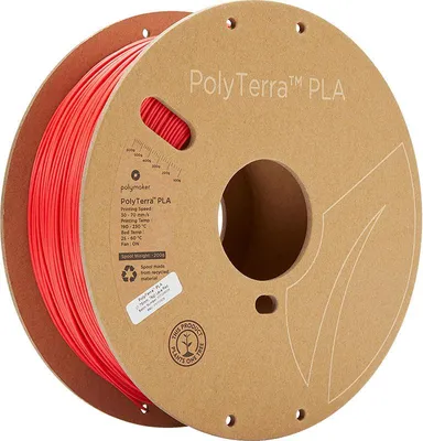 Immagine prodotto di Polymaker PolyTerra PLA, colore:Lava Red, dimensione filamento:1,75 mm, peso:1 kg