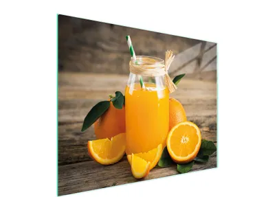 Produktbild von Glasschneidebrett 52x40 cm Obstdesign rutschfest