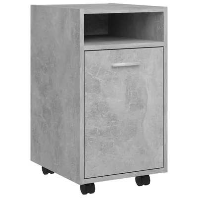 Produktbild von Beistellschrank mit Rollen Betongrau 33x38x60 cm Holzwerkstoff