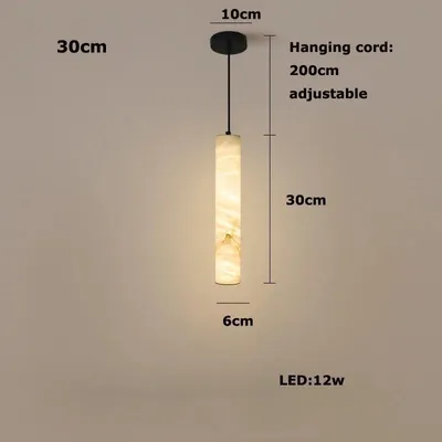 Produktbild von Kronleuchter, dimmbar LED, elegantes Marmor-Design, 30cm, Weißes Licht