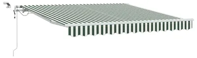 Produktbild von Einziehbare Markise Grün und Weiß 350 x 250 cm