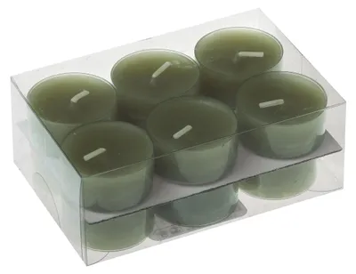 Produktbild von Teelichter in Kunststoffhülle Schilf 18/38mm, 12er-Pack