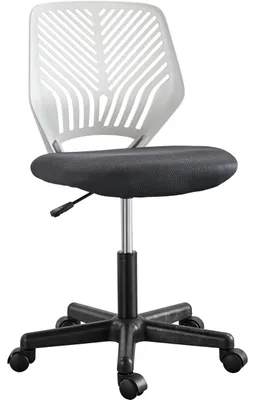 Produktbild von Yaheetech Bürostuhl ohne Armlehnen ergonomisch Schreibtischstuhl Dunkelgrau