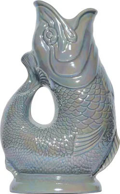 Produktbild von Gluckigluck Wasserkaraffe mit Gluckergeräusch, handgefertigt, ikonisches Design, Farbe:Dunkelgrau schimmernd, Fassungsvermögen:1,2 L