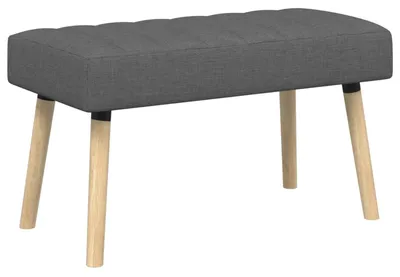 Obrázek produktu pro Lavička vidaXL s prošívaným sedákem, tmavě šedá, 80 x 40 x 46 cm, látka
