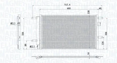 Produktbild von MAGNETI MARELLI Kondensator, Klimaanlage 350203107500