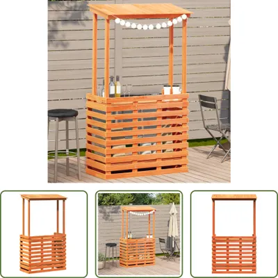 Immagine prodotto di The Living Store Bar da giardino con tetto Marrone 112,5x57x195,5 cm in legno di pino massiccio
