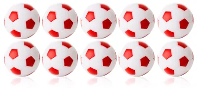 Produktbild von Robertson Kickerbälle 10er Set "Winspeed" weiß/rot
