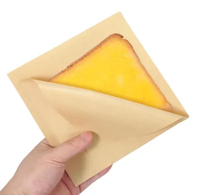 Produktbild von Omgoods - 100 Stück fettabweisende Papier-Sandwichbeutel, 17 x 17 cm
