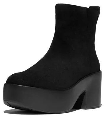 Produktbild von FITFLOP FitFlop Platfforms Suede Heeled Ankle Boots SCHWARZ 41