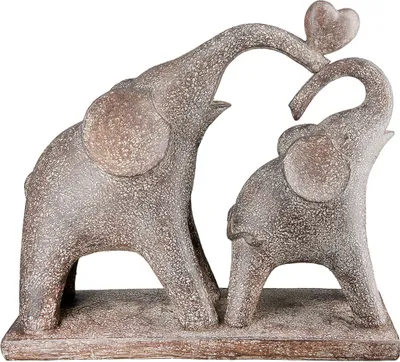 Produktbild von Gilde Figur, Elefant, "Marula", Kunstharz, braun, VE 2, L. 8.5 cm, B. 26.5 cm, H. 24 cm 52961 4063387529614