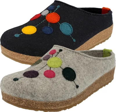 Produktbild von Haflinger Damen Pantoffel Hausschuh Grizzly Faible 731086, Größe:41 EU, Farbe:Blau