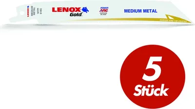 Produktbild von Lenox Säbelsägeblatt 21069618GR 152x19x0,9mm 18Zähne Pack a 5 Stück