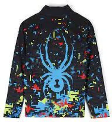 Productafbeelding van Spyder Digital langarmshirt - Maat 104 - Kleur: zwart/meerkleurig