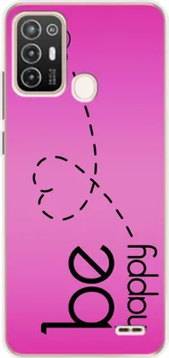 Produktbild von König Design Hülle kompatibel mit ZTE Blade A52 Kunststoff Soft Handyhülle - Handy Case Be Happy Pink
