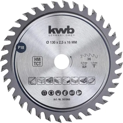 Obrázok produktu pre kwb 581868 Kotúčová píla 130 x 16 mm 1 ks