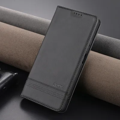 Produktbild von Leder Hülle für Xiaomi Redmi Note 13 5G, Klapphüllen Brieftasche Magnetverschluss Ständer Schutzhülle Schwarz