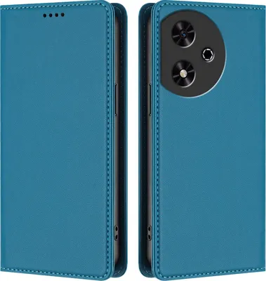Produktbild von Handyhülle für Honor Play50, Kunstleder Klapphülle Stoßfeste Magnetische Hülle mit Ständer Blau