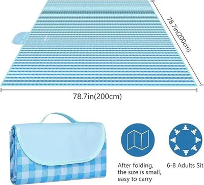 Produktbild von Campingdecke – faltbare Stranddecke, 200 x 200 cm