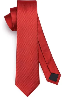Obrázok produktu pre Mužská kravata, úzka, jednofarebná, hodváb, 6 cm, červená