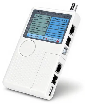 Productafbeelding van Netwerk kabel tester, RJ45/RJ11/USB/BNC, Professioneel netwerkgereedschap
