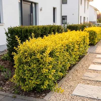Produktbild von Stauden Gänge 1 x Ligustrum ovalifolium 'Aureum' - Goldliguster - goldgelbe Heckenpflanze, halbimmergrün - Lieferhöhe ca. 20-30 cm