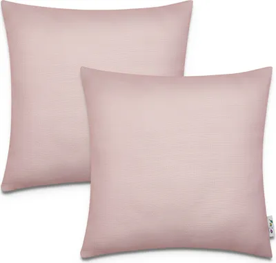 Produktbild von 2er Set Kissenbezug 45x45 Dekokissen Kissenhülle Streifen Indoor Outdoor Deko