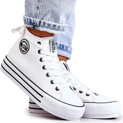 Zdjęcie produktu dla Trampki Damskie Big Star Białe GG274013 36