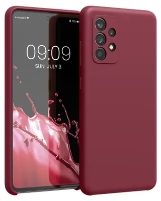 Produktbild von kwmobile Handyhülle für Samsung Galaxy A52 / A52 5G / A52s 5G Hülle - Case Silikon - Kabelloses Laden - Schutzhülle Cover in Rhabarber Rot