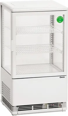 Produktbild von Bartscher Mini Kühlvitrine 58L, weiß, LxBxH: 3,8x4,25x8,05 cm; 700258G