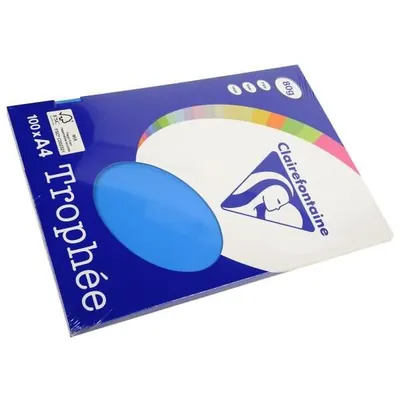 Zdjęcie produktu dla Clairefontaine 4111C Clairefontaine Kopierpapier Trophée karibischblau DIN A4 80 g/qm 100 Blatt