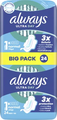 Produktbild von always ultra Damenbinde Normal mit Flügeln BigPack 24 Stück