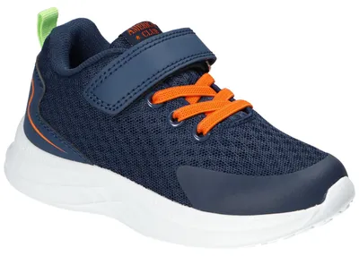Produktbild von American Club RL175, Kinder Sneaker Klettverschluss Leder-Einlegesohle leicht bequem, Navy 28