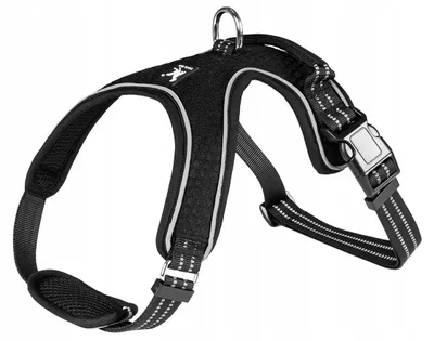 Produktbild von Tailup Hundegeschirr L schwarz mit Griff robust