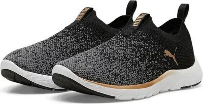 Produktbild von Puma Softride Remi Slip-on Knit Wn's Sportschuhe in Übergrößen Schwarz 309834-01 große Damenschuhe
