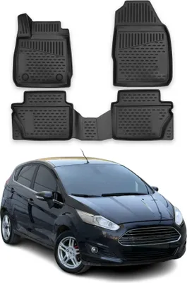 Image de OMAC Tapis de sol pour Ford Fiesta 4porte 2008-2017 en caoutchouc Noir