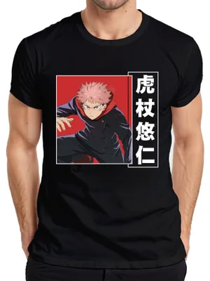 Immagine prodotto di Maglietta da uomo Jujutsu Kaisen Yuji Itadori Anime Manga Gift Fan Action, Nero, M