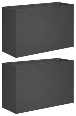 Produktbild von vidaXL Garten-Pflanzgefäß 2 stk. Schwarz 80 x 30 x 50 cm
