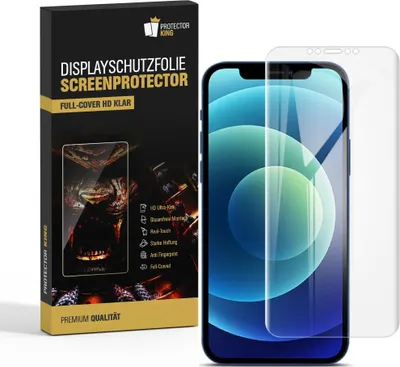Produktbild von 2x Displayschutzfolie für iPhone 12 Pro Max FULL COVER Displayfolie HD KLAR