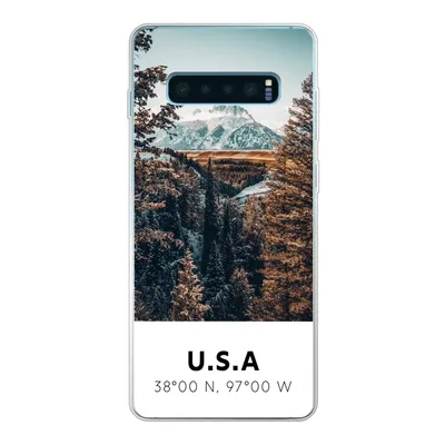 Produktbild von MuchoWow® Handyhülle Schutzhülle Hülle für Samsung Galaxy S10 Lite Amerika - Berge - Bäume Silikon Softcase Handy Hülle - Schutz
