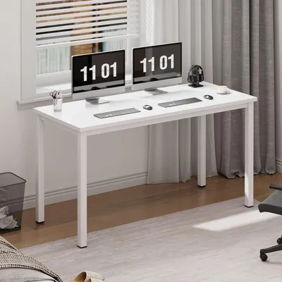 Image de Bureau Table d'ordinateur 100 x 60 cm en blanc Home Office Table de bureau ecoCheck blanc
