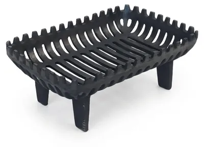 Produktbild von Relaxdays Kaminrost, Feuerbock für Kamin, HBT: 16 x 42 x 28 cm, massiv, schwer, Feuerrost mit Füßen, Gusseisen, schwarz