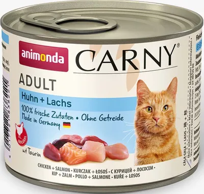 Zdjęcie produktu dla animonda Carny 83822, Dorosły, Każda rasa, Kurczak, Łososiowy, 200 g, Nie zawiera ziarna, Bez soi