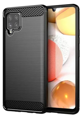 A black phone case is shown with a portion of a smartphone visible.