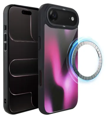 Zdjęcie produktu dla Etui do iPhone Air, kompatybilne z MagSafe, czarne matowe boki, fuksja