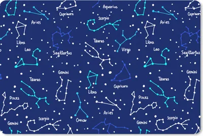 Produktbild von MuchoWow® Mauspad Mousepad Zodiac - Sternennacht - Muster - Jungen 27x18 cm - Mousepads - Maus Mat - Pad - Mausunterlage - Büroartikel - Desk Matten